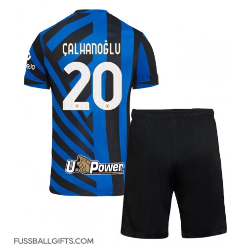 Inter Milan Hakan Calhanoglu #20 Fußballbekleidung Heimtrikot Kinder 2024-25 Kurzarm (+ kurze hosen)